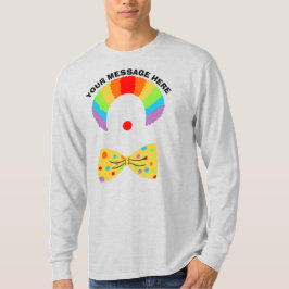 Camiseta Palhaço com Gráfico Personalizado do Rainbow Wig