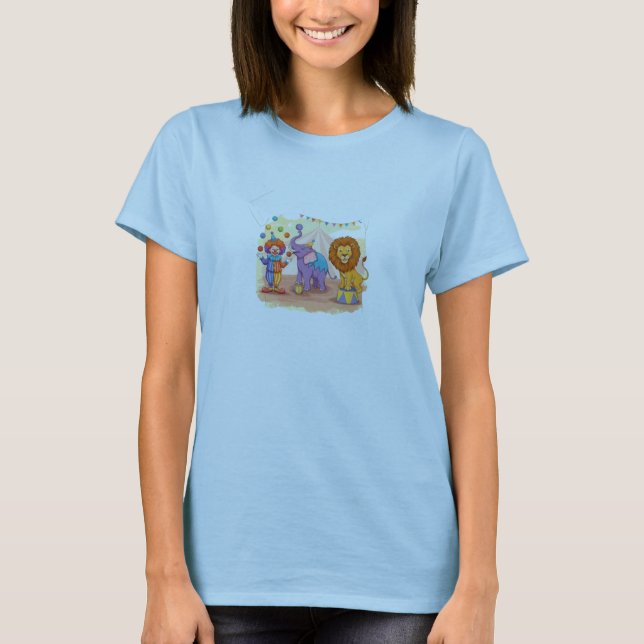 Camiseta Palhaço de circo com animais (Frente)
