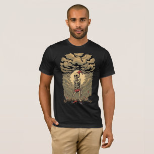 Camiseta Palhaço De Esqueleto De Tempestade: Tee Retro Whim