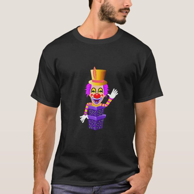 Camiseta Palhaço de fantasia de carnaval fora da caixa mard (Frente)