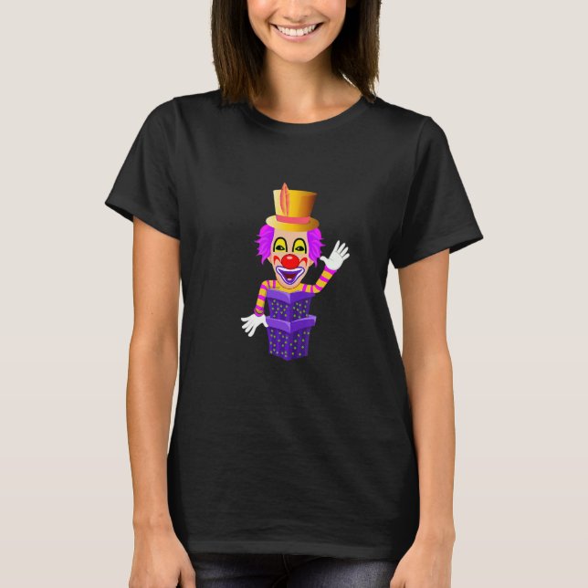 Camiseta Palhaço de fantasia de carnaval fora da caixa mard (Frente)