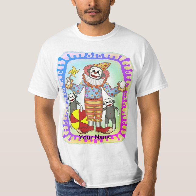 Camiseta Palhaço De Macaco Sock (Frente)