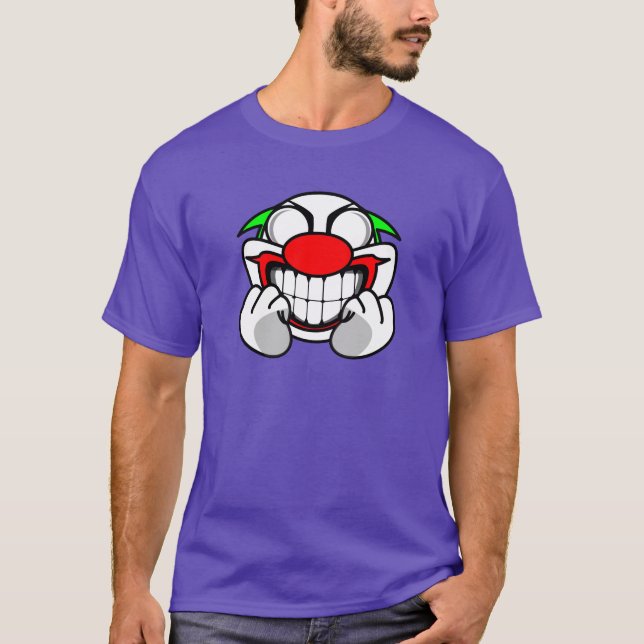 Camiseta Palhaço de sorriso (roxo) (Frente)