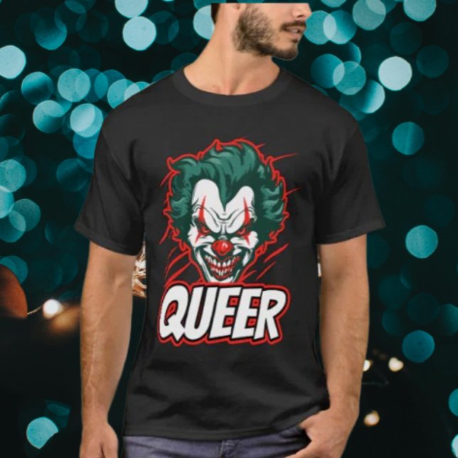 Camiseta Palhaço do Orgulho Queer (Criador carregado)