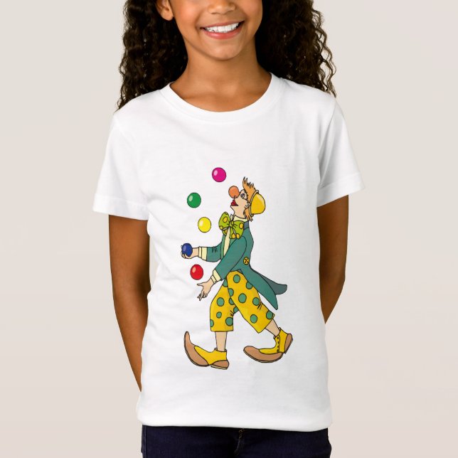 Camiseta Palhaço Engraçado Brincando Com Bolas (Frente)