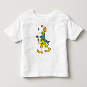 Camiseta Palhaço Engraçado Brincando Com Bolas Coloridas