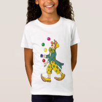 Palhaço Engraçado Brincando Com Bolas Coloridas