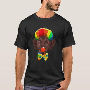 Camiseta Palhaço Engraçado Cão de Circo Retriever de Cabelo