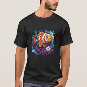 Camiseta Palhaço engraçado se escondendo em um disfarce de 