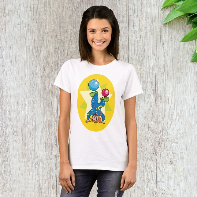 Camiseta Palhaço Equilibrando Bolas Diversão Circo (Criador carregado)