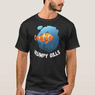 Camiseta Palhaço Grumpy Gills Aquário Nadadeiras Aquário Na