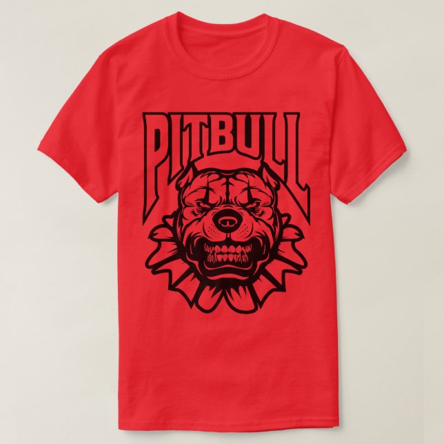 Camiseta Palhaço Pitbull, Rosto De Cachorro, Dono De Cachor (Frente do Design)
