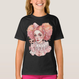 Camiseta Palhaço Rosa com uma Máscara