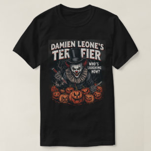 Camiseta Palhaço Terrível com Cena de Halloween de Pumpkins