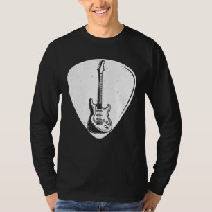 Camiseta Palheta de Guitarra Toca Guitarra Elétrica Guitarr