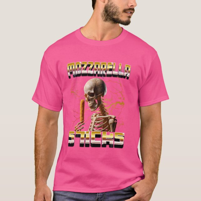 Camiseta Palitos de Mozzarella CDs de Rap Piratas Estilo Me (Frente)