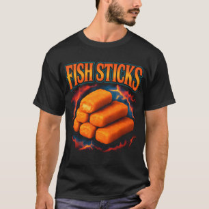 Camiseta Palitos de Peixe Comida Favorita Engraçado Estranh