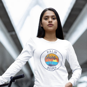 Camiseta Palm Beach, Aruba Estilo Clássico Desvanecido