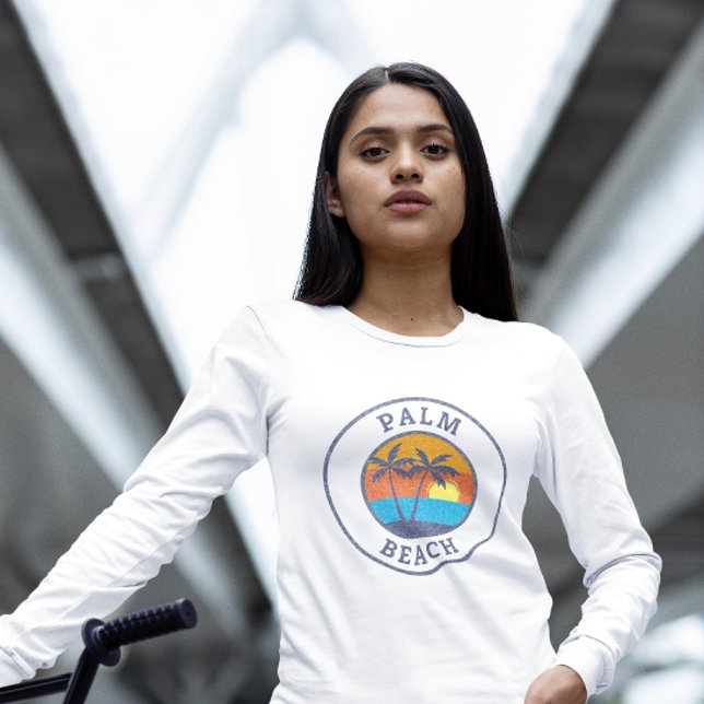 Camiseta Palm Beach, Aruba Estilo Clássico Desvanecido (Criador carregado)