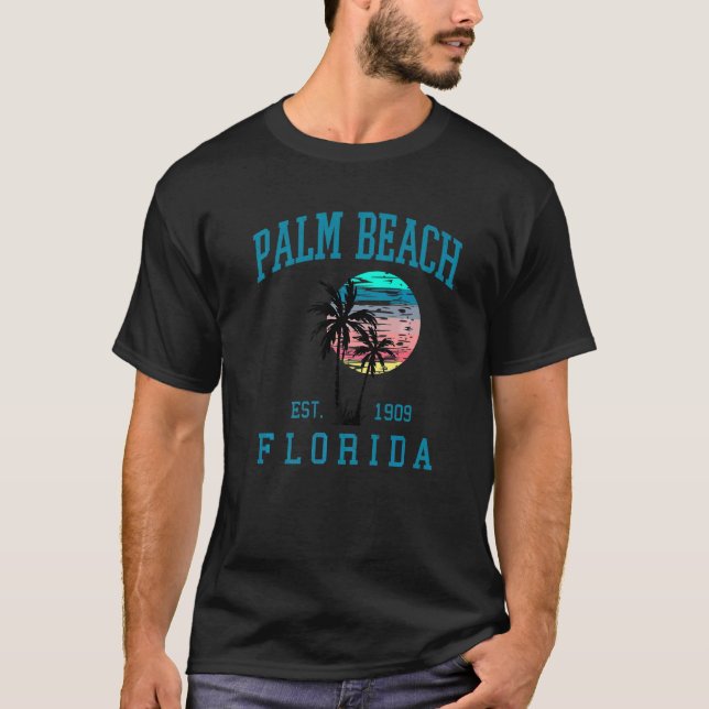 Camiseta Palm Beach Florida Spring Break 2022 Beach Palm Tr (Frente)