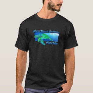 Camiseta Palm Beach Gardens Flórida Natação Tartaruga Marin
