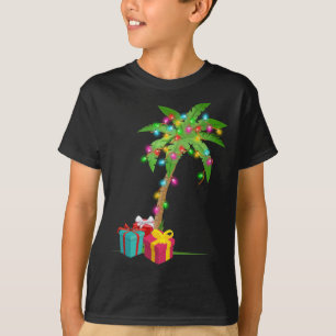 Camiseta Palm De Natal Coconut Lights Beach Hawaii Xm