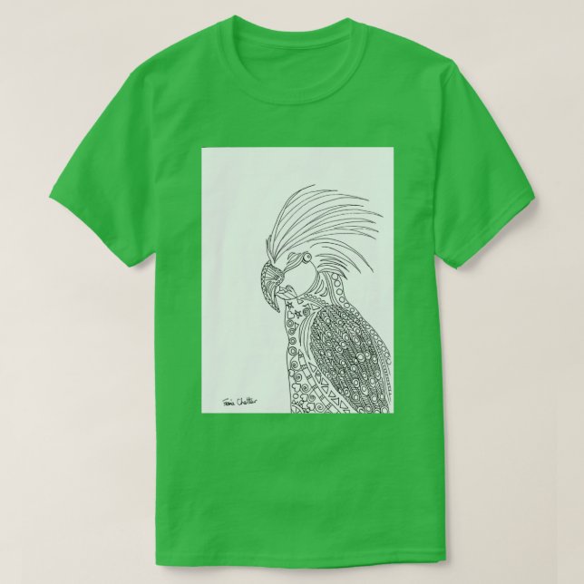 Camiseta Palm Parrot (Frente do Design)