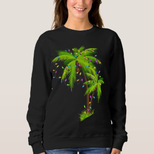 Camiseta Palm Tree Beach Funny Tropical Xmas Christmas Ligh