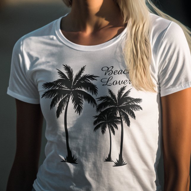 Camiseta Palm Tree Beach Lover Tropical (Criador carregado)