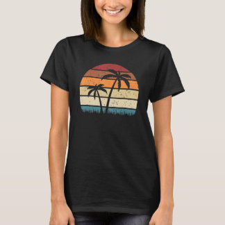 Camiseta Palm Tree Beach Sunset Summer Tropical