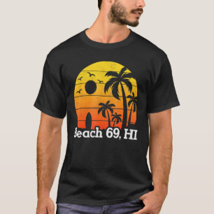 Camiseta Palm Tree Beach Sunset Vintage Retro Tropical Beac