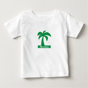 Camiseta Palm Tree (Férias do México) - Baby Fine Jersey 