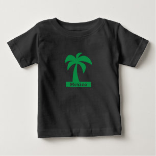 Camiseta Palm Tree (Férias do México) - Baby Fine Jersey T-