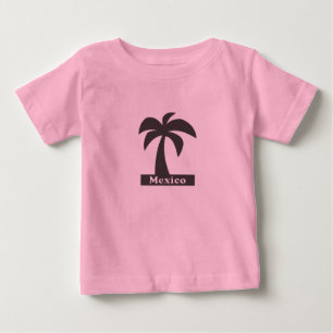 Camiseta Palm Tree (Férias do México) - Baby Fine Jersey T-
