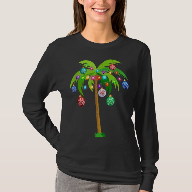 Camiseta Palm Tree Funny Hawaii Beach Trop (Frente)