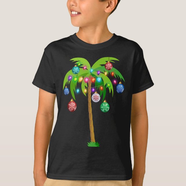 Camiseta Palm Tree Funny Hawaii Beach Trop (Frente)