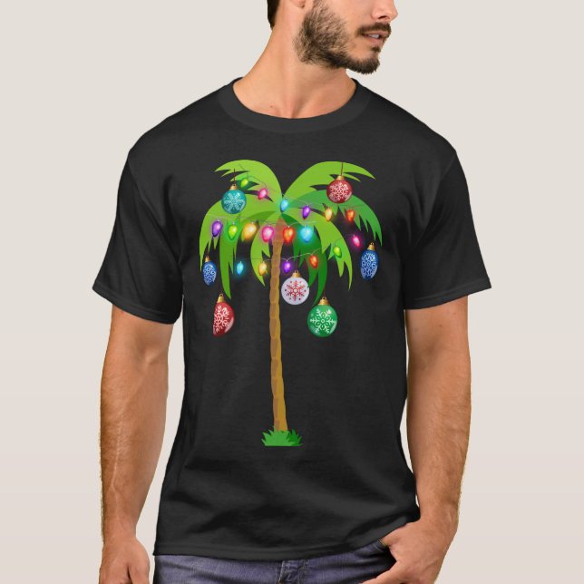 Camiseta Palm Tree Funny Hawaii Beach Trop (Frente)