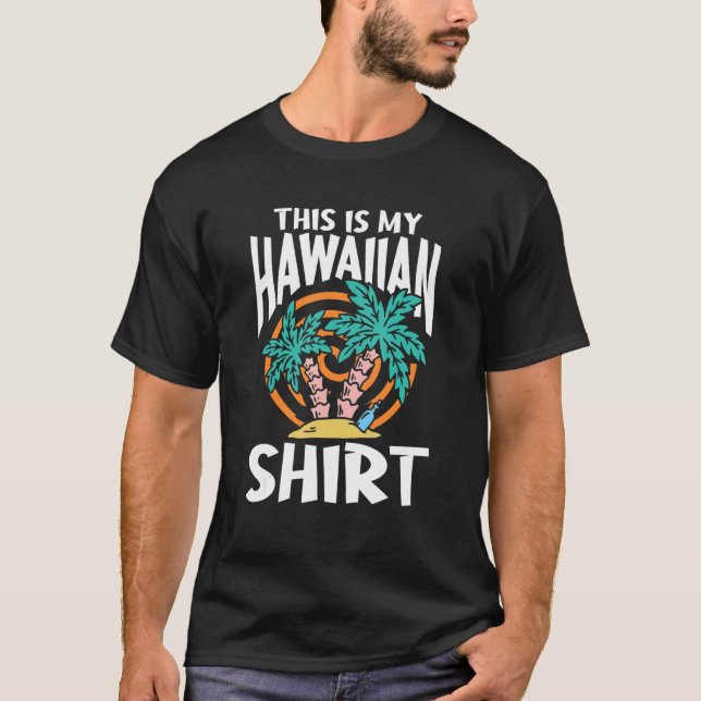 Camiseta Palm Tree Hawaii Matando Grupo Familiar Este É O M (Frente)