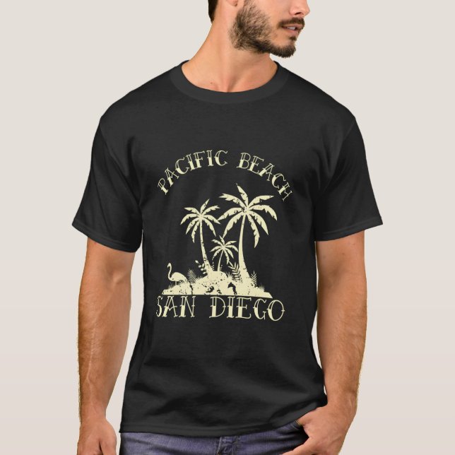 Camiseta Palm Tree Island Pacific Beach San Diego (Frente)