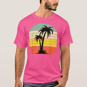 Camiseta Palm Tree Retro Style Tropical Beach Vintage Funn