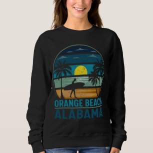 Camiseta Palm Tree Surfing Vintage Alabama Orange Beach Sur