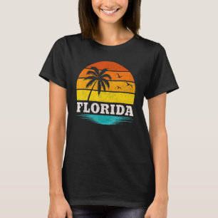 Camiseta Palm Tree Vintage Retro Sunset Vacinação De Verão 