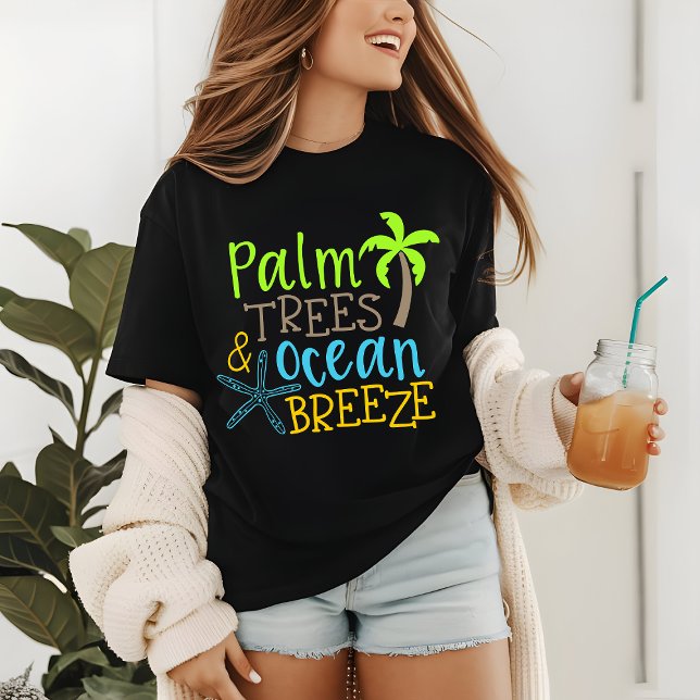 Camiseta 'Palm Trees & Ocean Breeze' Verão tropical (Criador carregado)