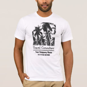Camiseta Palm Trees para Viagem ou Agente Viagem