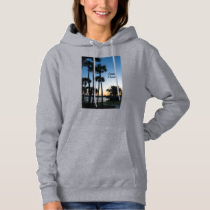 Camiseta Palm Trees Sunrise Destina Hoodie de Mulheres da F