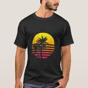 Camiseta Palm Trees Sunset Summer Vacing Praia Tropical A