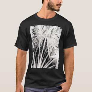 Camiseta Palm Trees Tropicais Víbias Brancas Silhueta Negat