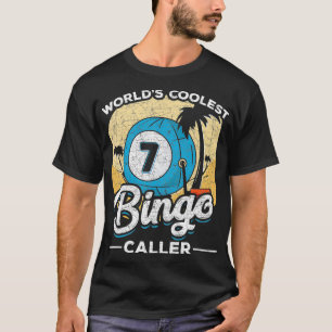 Camiseta Palm Treine Bingo Caller Bingo Player Engraçado Tr