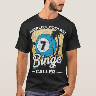 Camiseta Palm Treine Bingo Caller Bingo Player Engraçado Tr