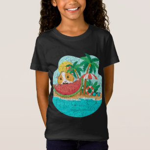 Camiseta Palm Tres Island Beach Summer Funny Guiné Pig Wa